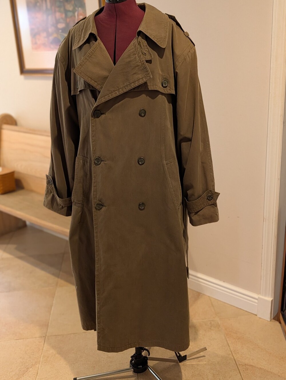 London Fog Double-Breasted Trench Coat